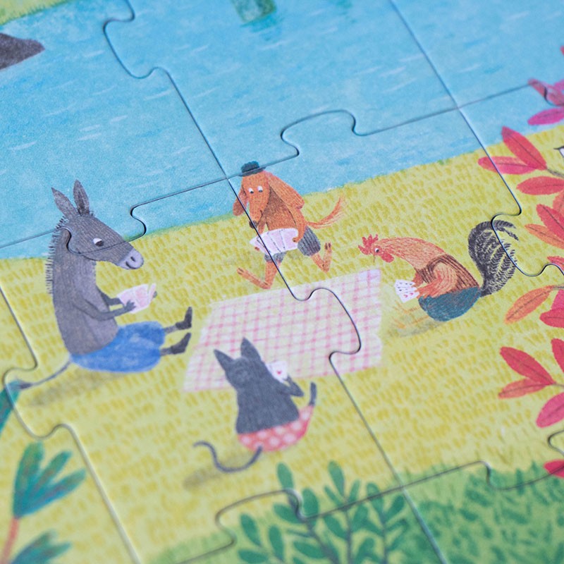 puzzle y juego de historias